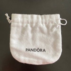 White Pandora Plush Jewelry Bag to keep your rings, charms and jewelry safe